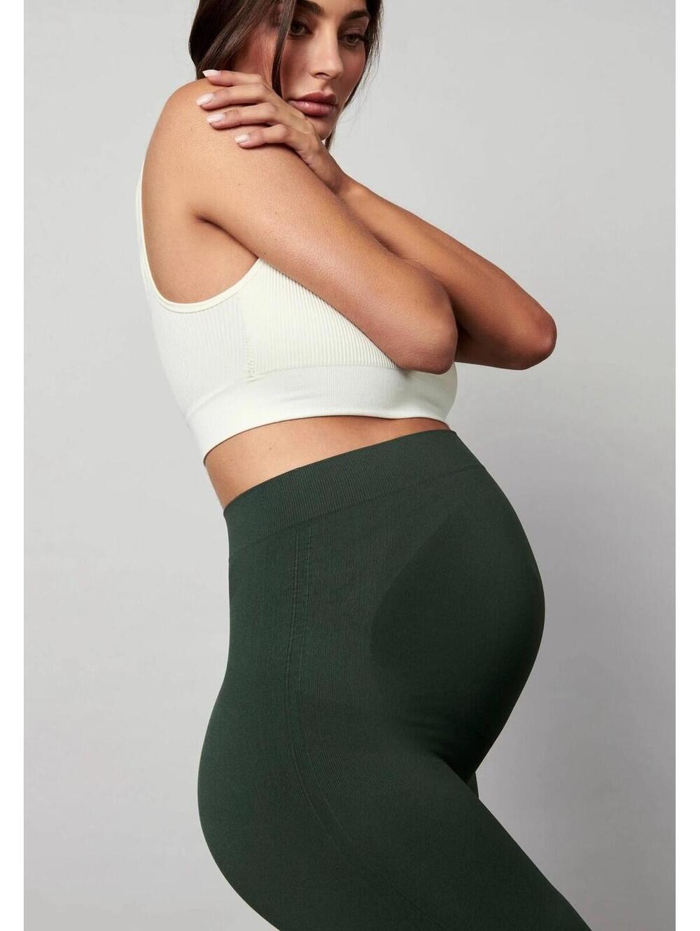 NWT Blanqi Women’s Sz S Everyday Maternity Belly Support Leggings Forest Night
